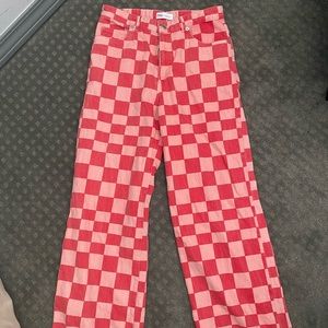 ZARA checkered denim